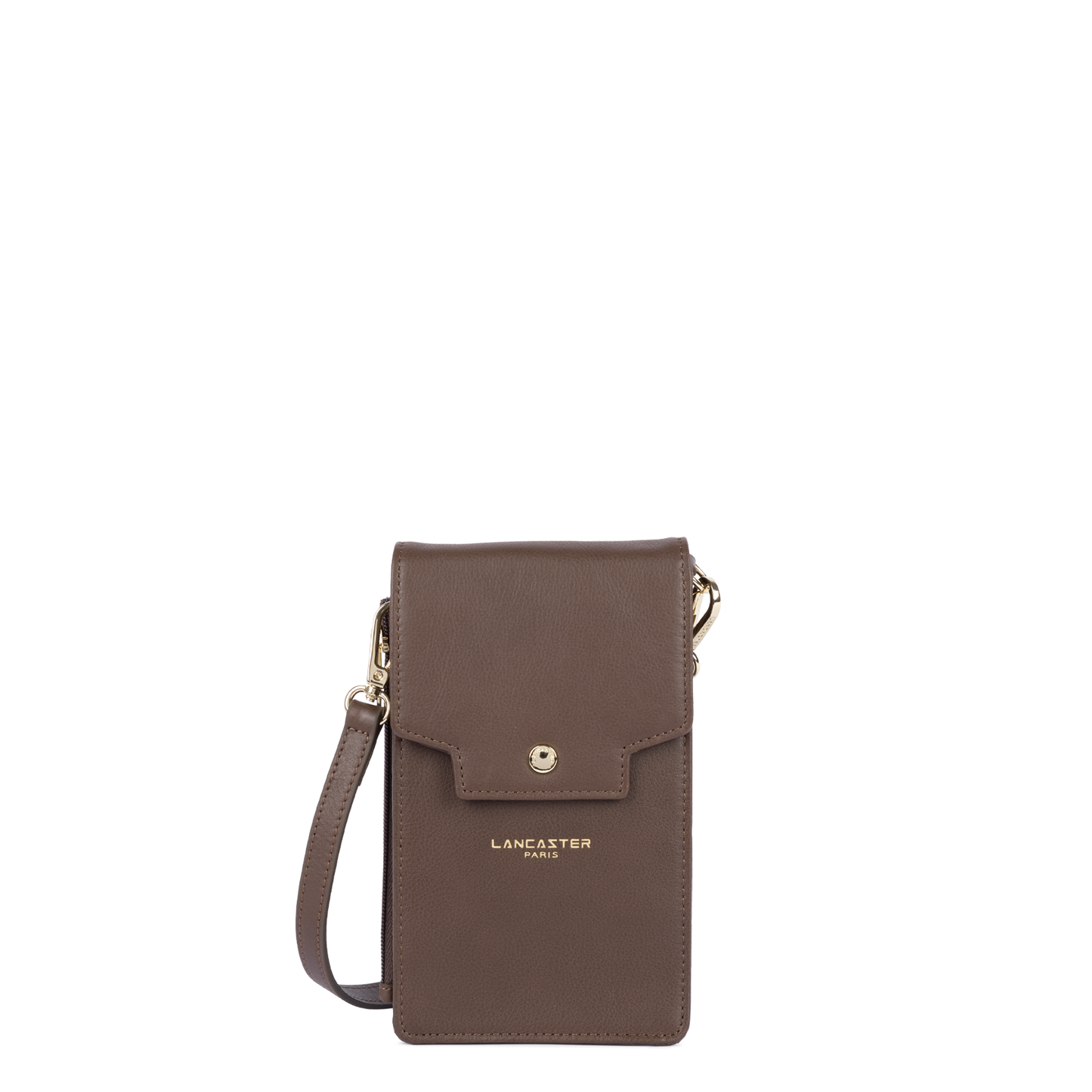 pochette smartphone - mademoiselle grace #couleur_marron