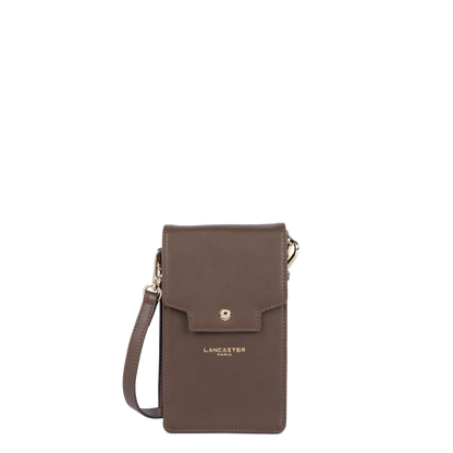 pochette smartphone - mademoiselle grace #couleur_marron