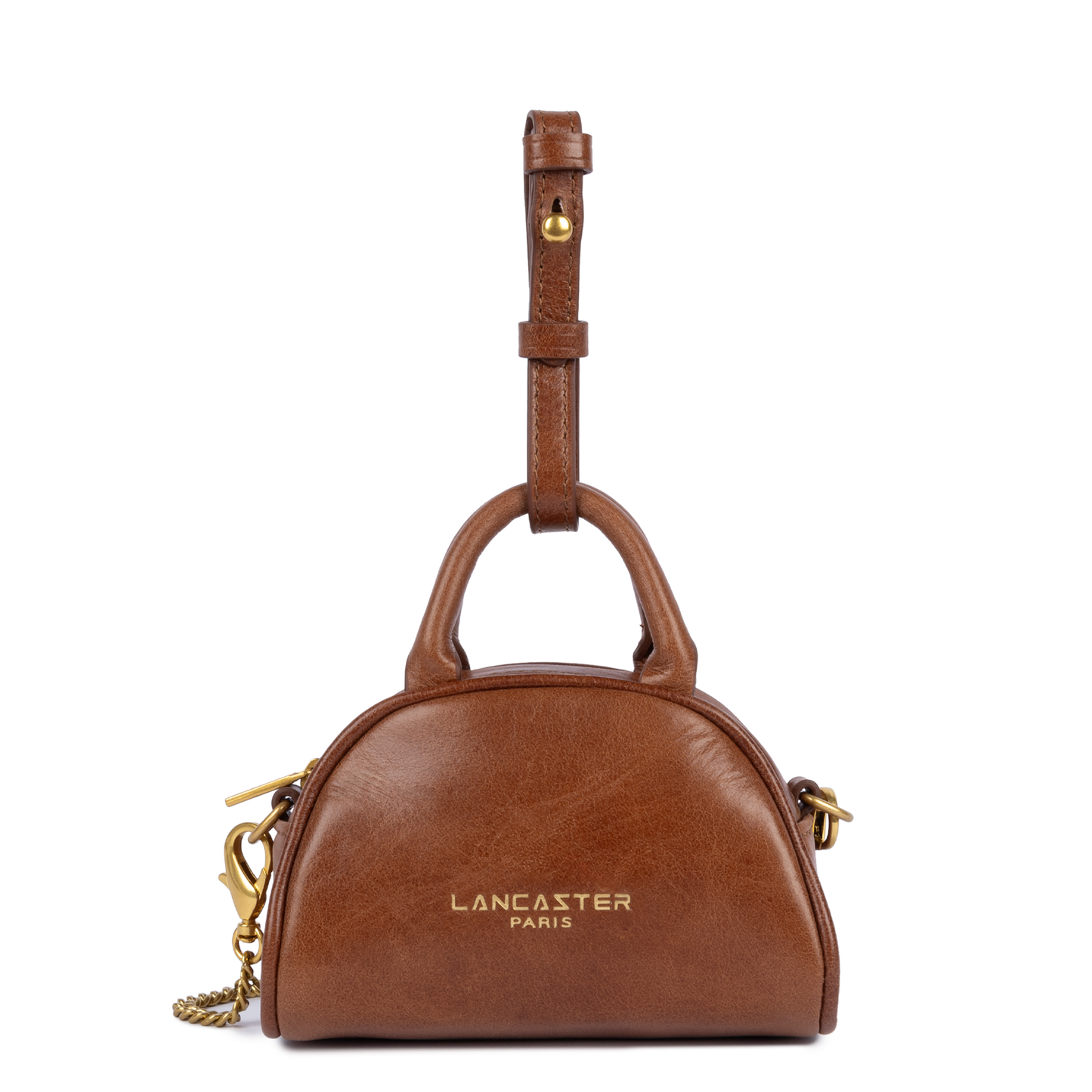 nano sac à main bowling - rétro bow #couleur_cognac