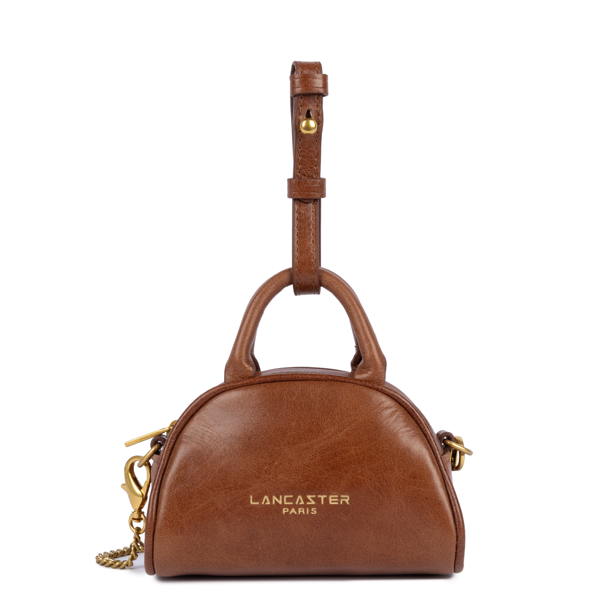 nano sac à main bowling - rétro bow #couleur_cognac