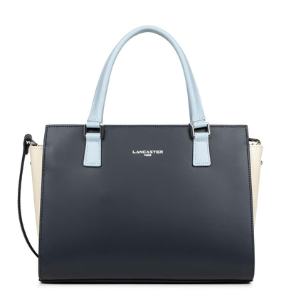 sac à main - smooth #couleur_bleu-fonc-ecru-bleu-ciel