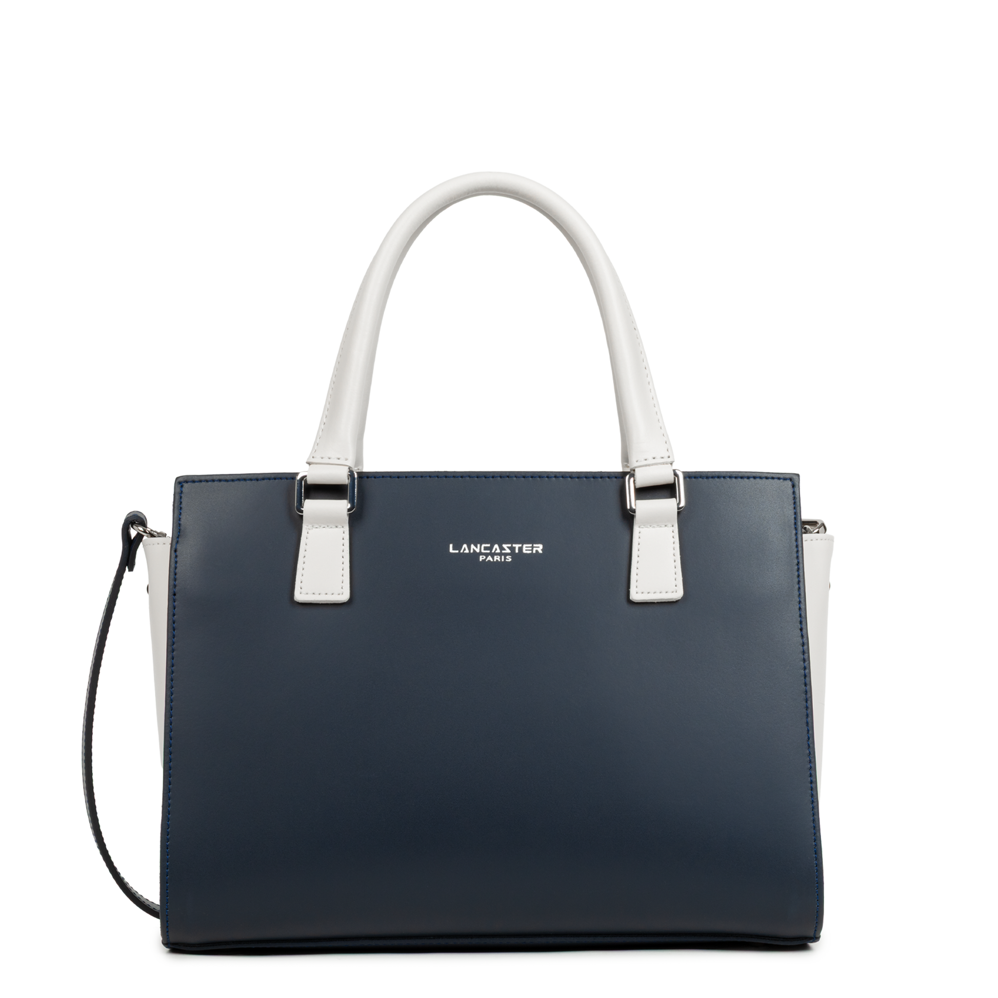 sac à main - smooth #couleur_bleu-fonc-ecru