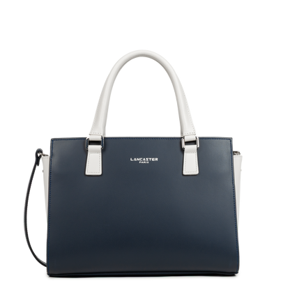 sac à main - smooth #couleur_bleu-fonc-ecru