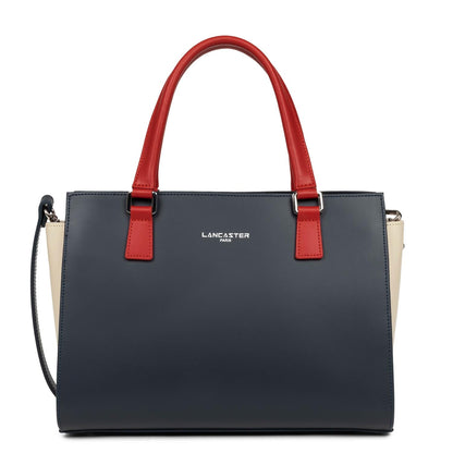 sac à main - smooth #couleur_bleu-fonc-nude-clair-rouge