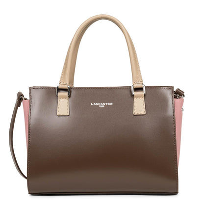 sac à main - smooth #couleur_marron-rose-antic-nude