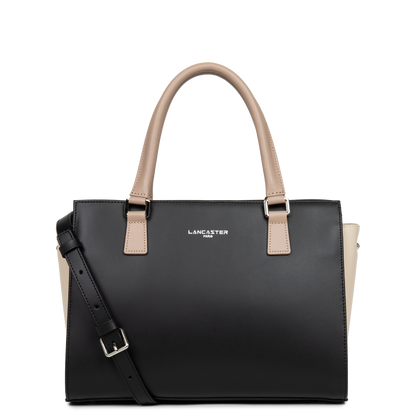 sac à main - smooth #couleur_noir-nude-clair-nude-fonc