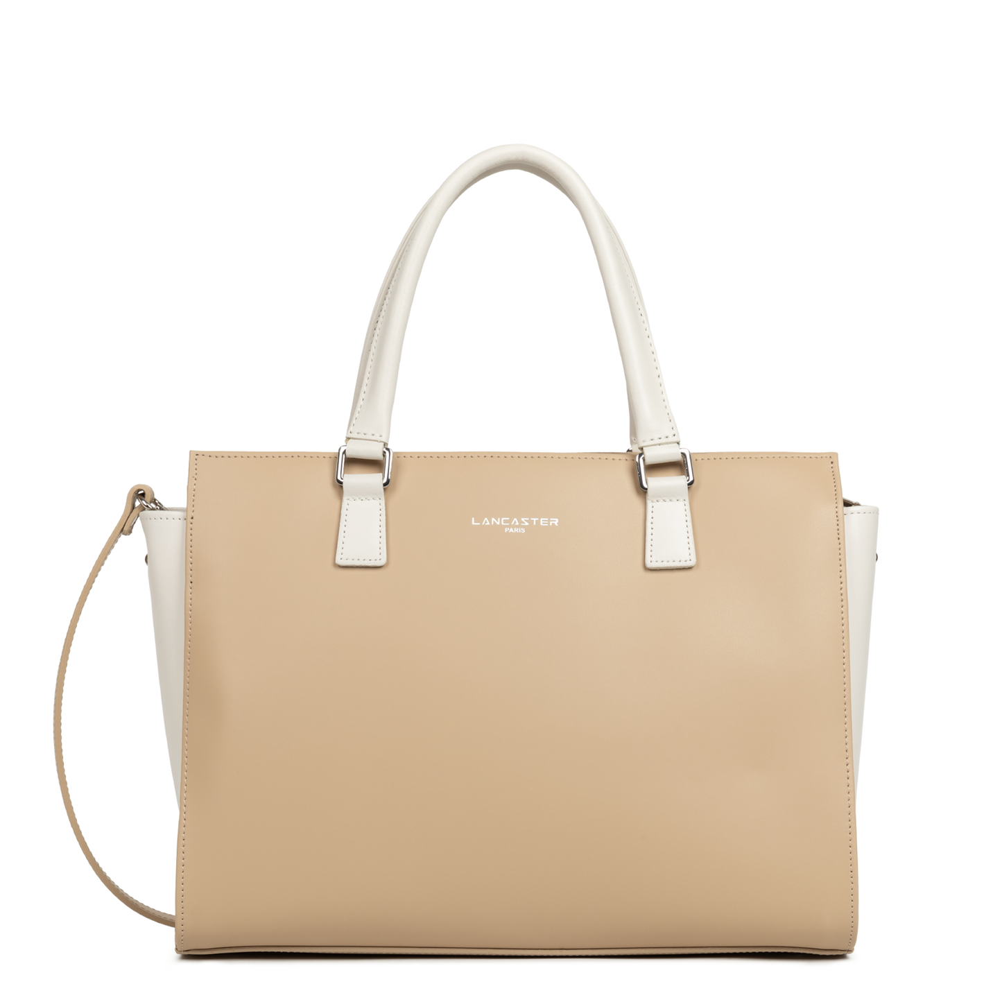 grand sac cabas main - smooth #couleur_beige-ecru