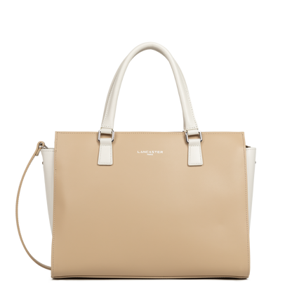 grand sac cabas main - smooth #couleur_beige-ecru