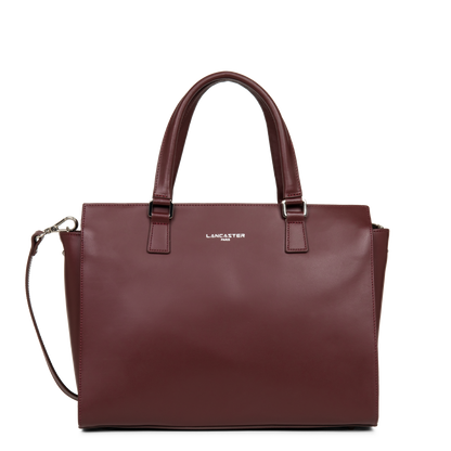 grand sac cabas main - smooth #couleur_bordeaux