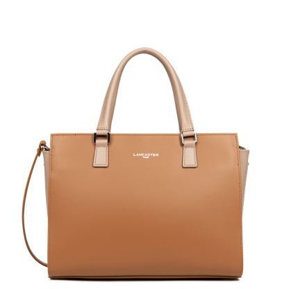 grand sac cabas main - smooth #couleur_camel-nude-fonc