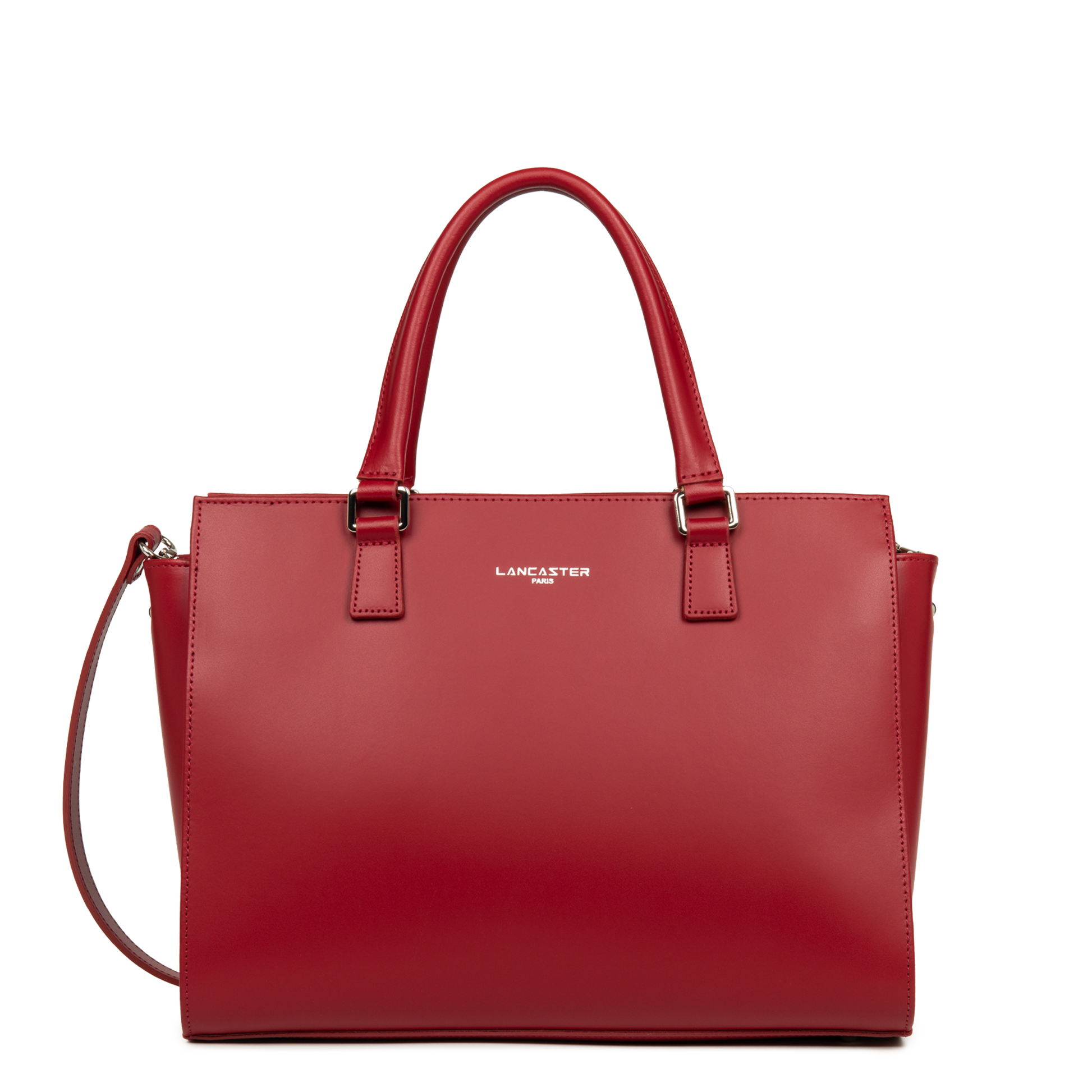 grand sac cabas main - smooth #couleur_carmin