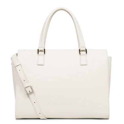 grand sac cabas main - smooth #couleur_ecru