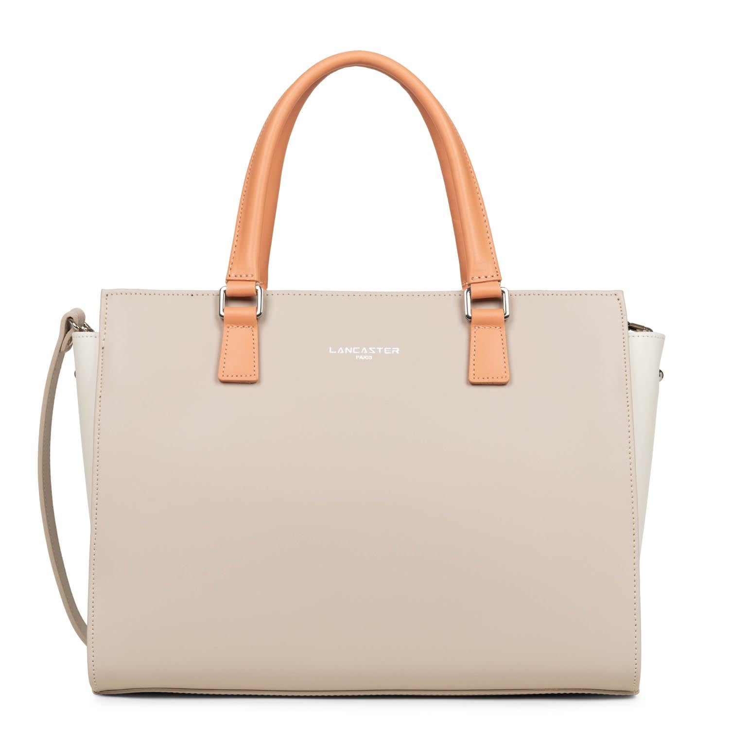 grand sac cabas main - smooth #couleur_galet-ros-ecru-passion