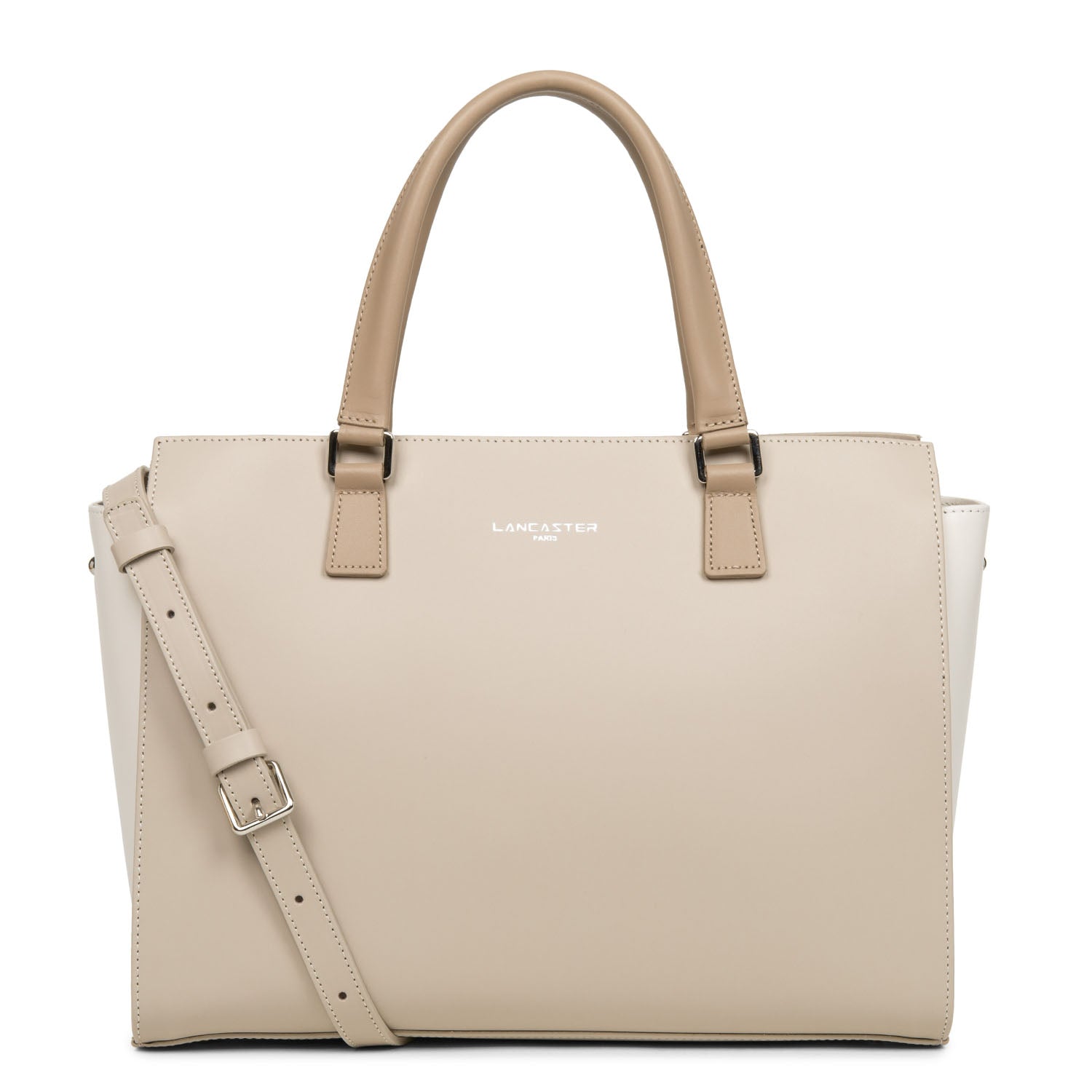 grand sac cabas main - smooth #couleur_galet-ros-cru-nude