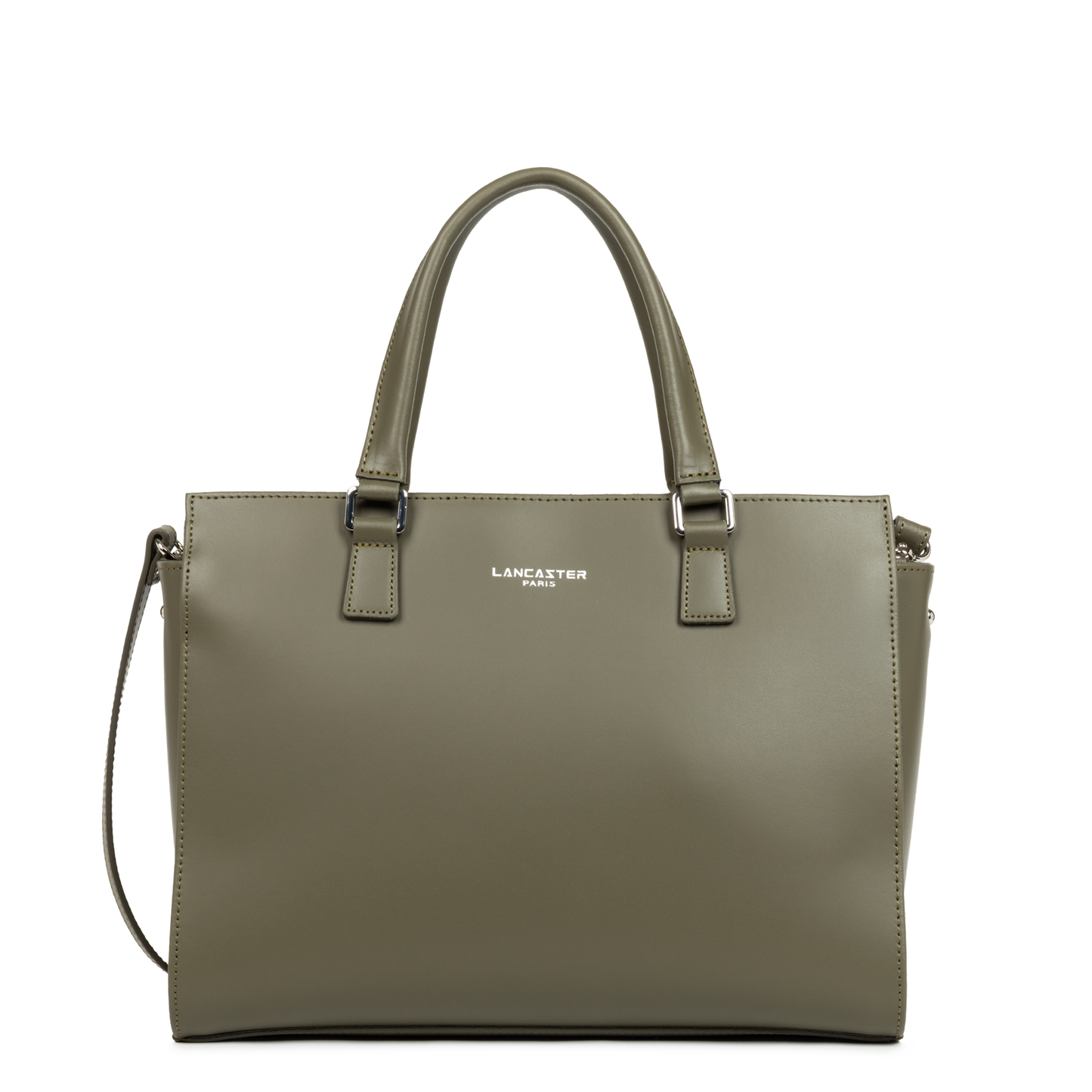 grand sac cabas main - smooth #couleur_kaki-fum