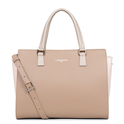 grand sac cabas main - smooth #couleur_nude-rose-galet-ros