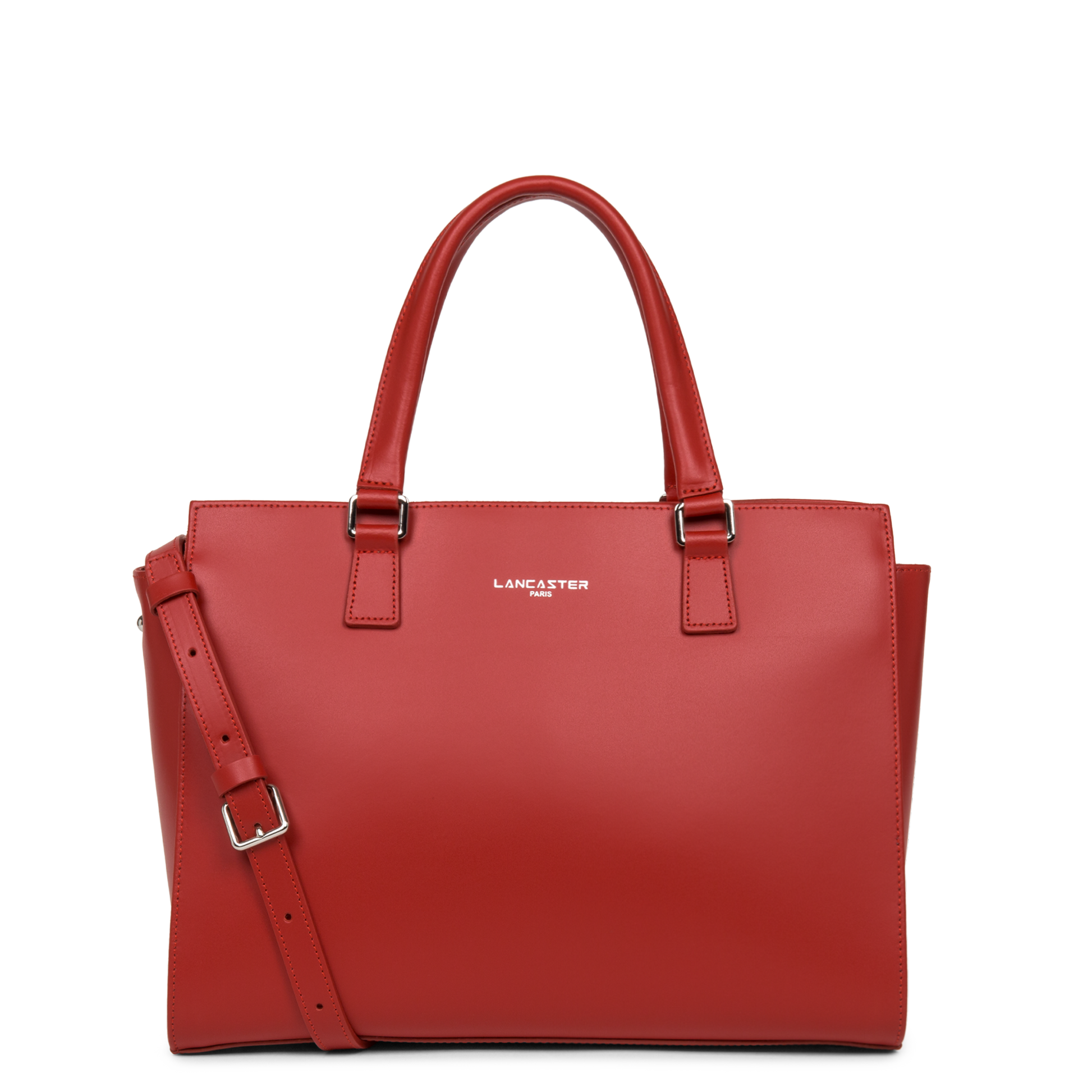 grand sac cabas main - smooth #couleur_rouge