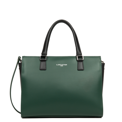 grand sac cabas main - smooth #couleur_vert-fonc-noir