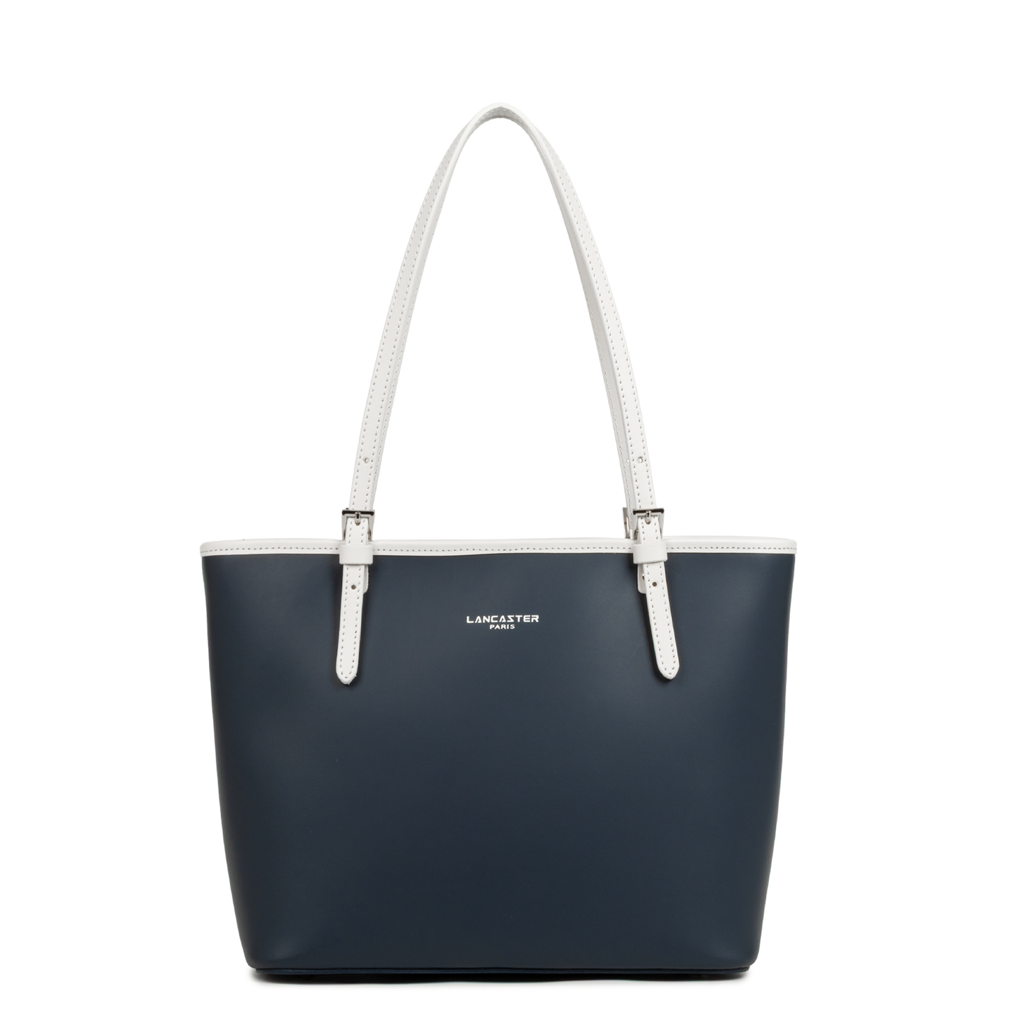sac cabas épaule - smooth #couleur_bleu-fonc-ecru