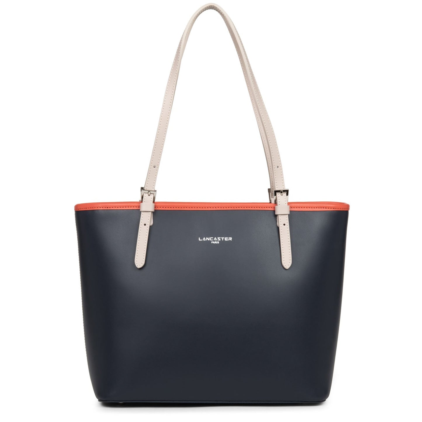 sac cabas épaule - smooth #couleur_bleu-fonc-galet-ros-pastque