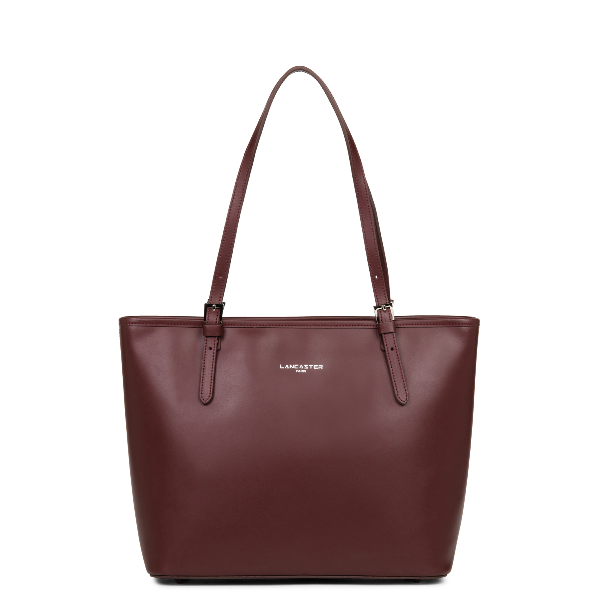 sac cabas épaule - smooth #couleur_bordeaux
