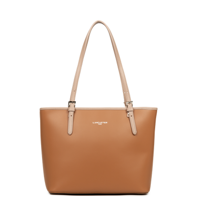 sac cabas épaule - smooth #couleur_camel-nude-fonc