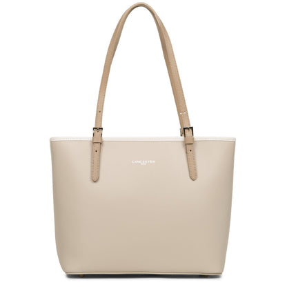 sac cabas épaule - smooth #couleur_galet-ros-cru-nude