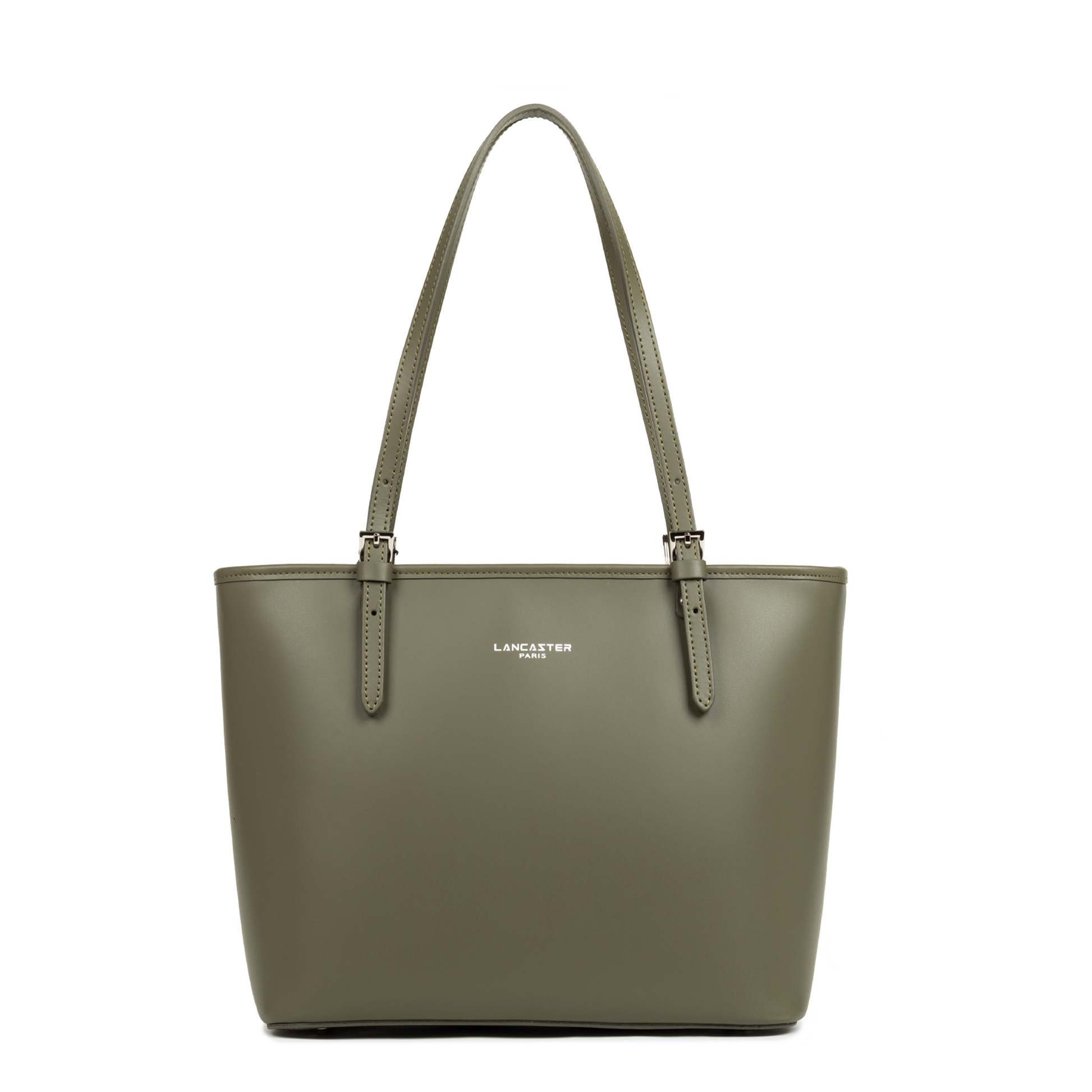 sac cabas épaule - smooth #couleur_kaki-fum