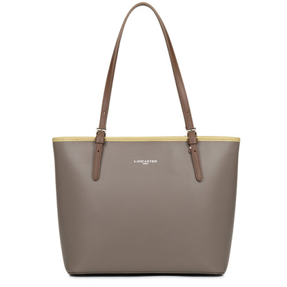 sac cabas épaule - smooth #couleur_taupe-gingembre-vison