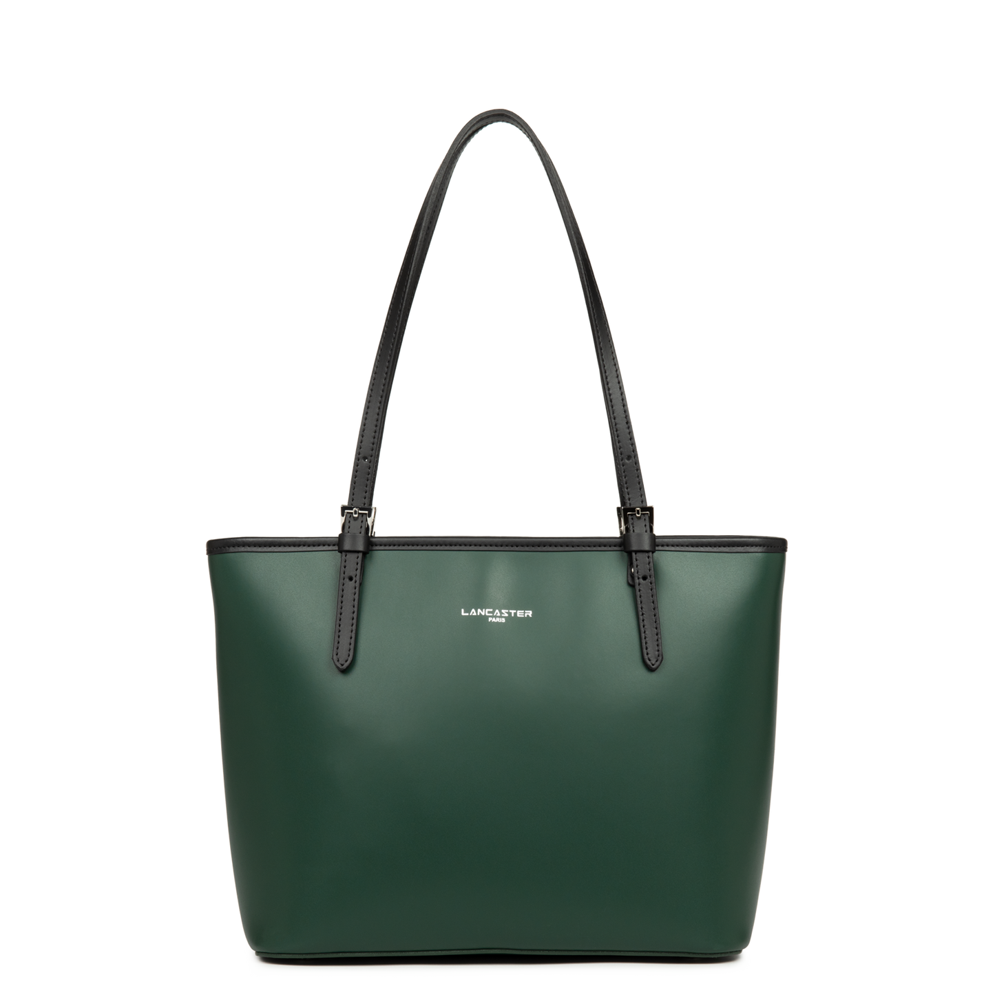 sac cabas épaule - smooth #couleur_vert-fonc-noir