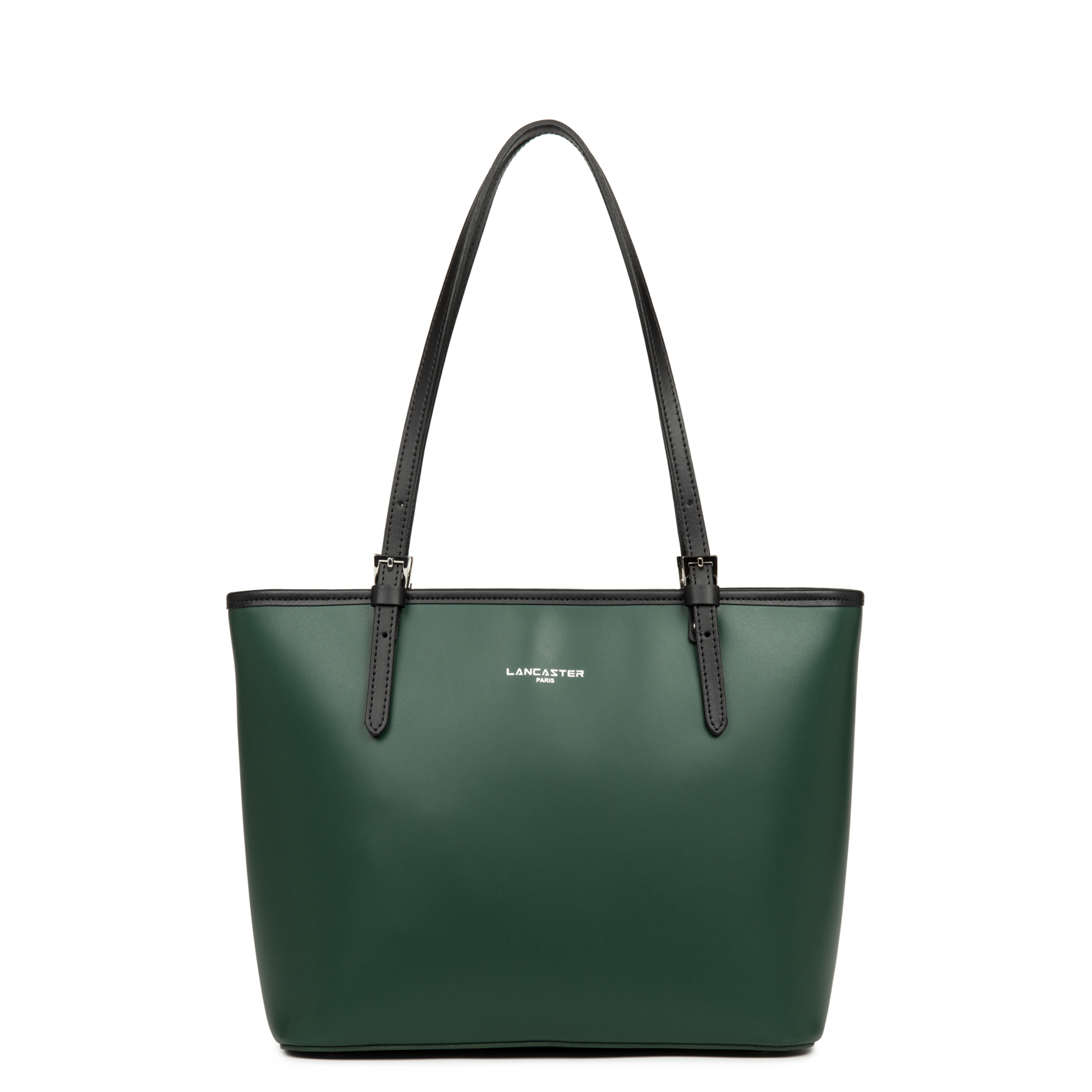 sac cabas épaule - smooth #couleur_vert-fonc-noir