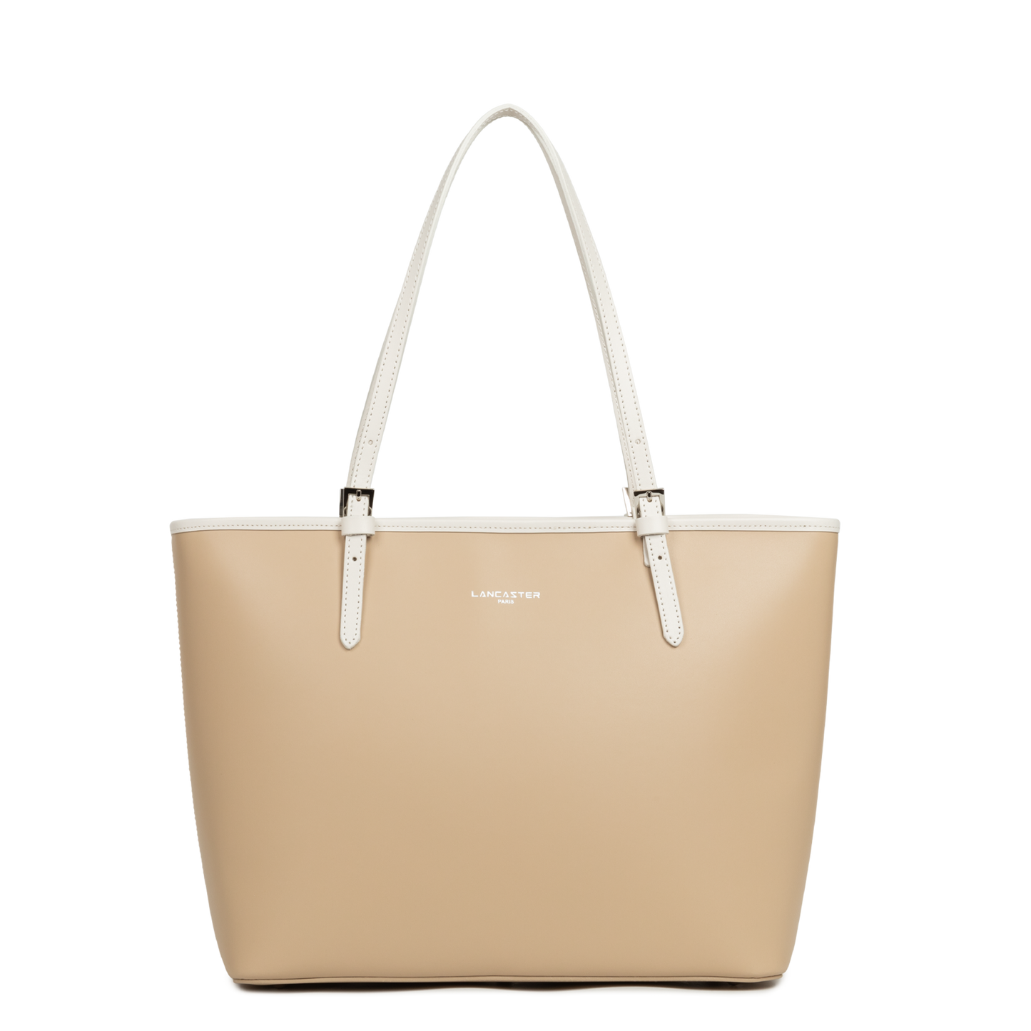 grand sac cabas épaule - smooth #couleur_beige-ecru