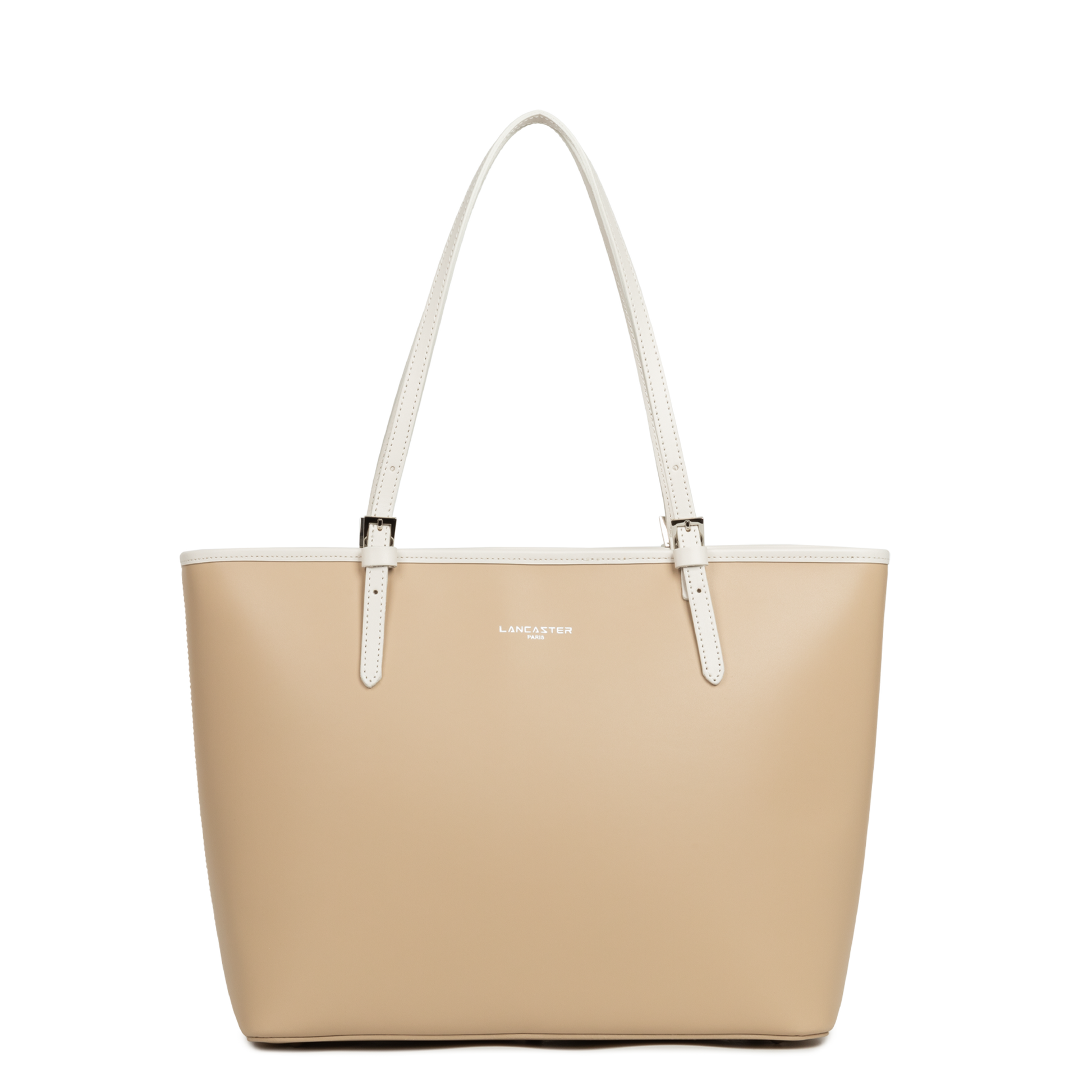 grand sac cabas épaule - smooth #couleur_beige-ecru