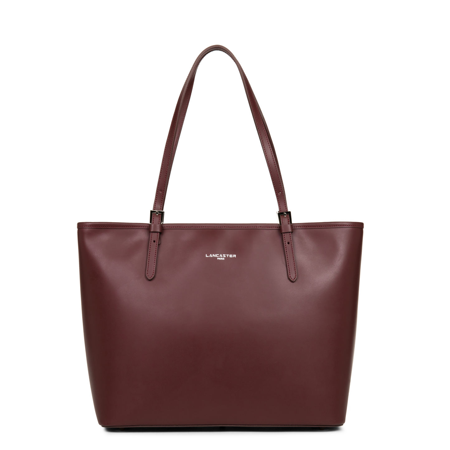 grand sac cabas épaule - smooth #couleur_bordeaux