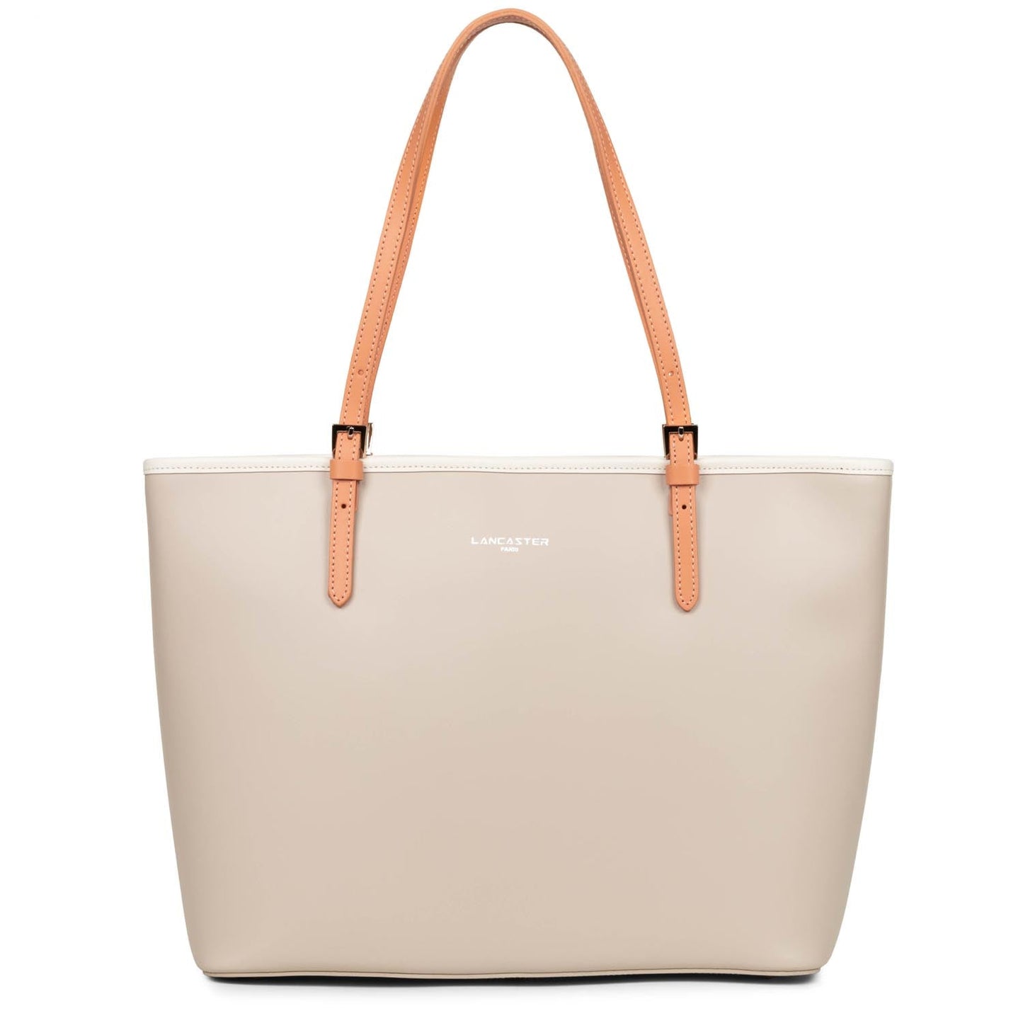 grand sac cabas épaule - smooth #couleur_galet-ros-ecru-passion