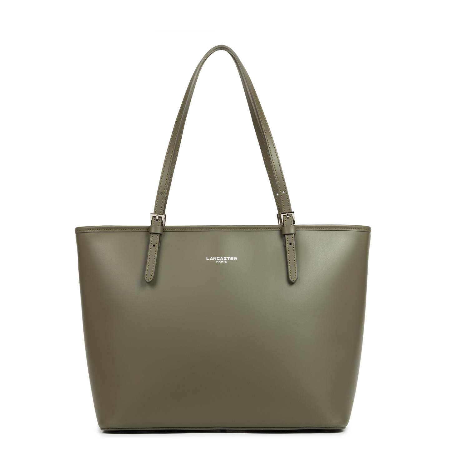 grand sac cabas épaule - smooth #couleur_kaki-fum