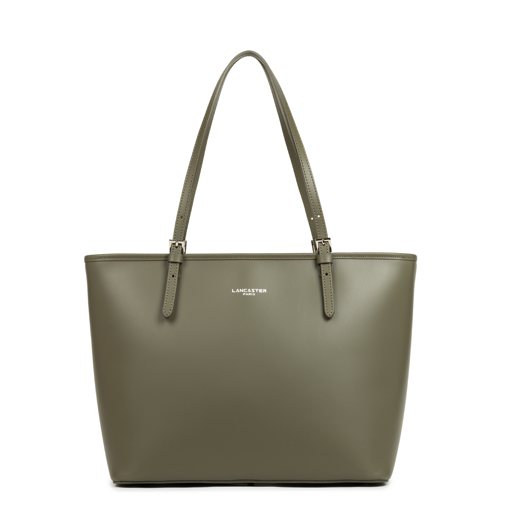 grand sac cabas épaule - smooth #couleur_kaki-fum