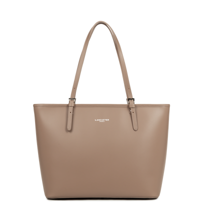 grand sac cabas épaule - smooth #couleur_praline