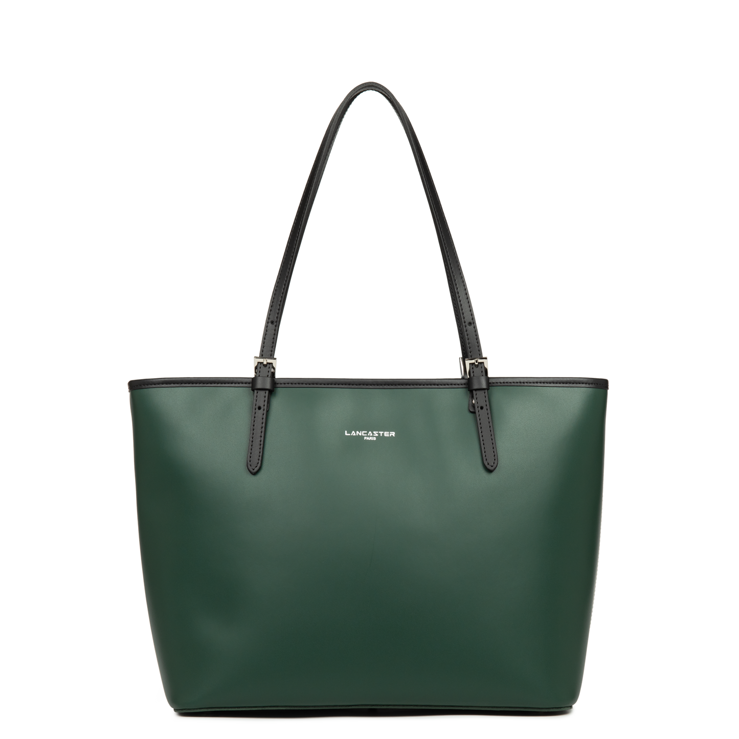 grand sac cabas épaule - smooth #couleur_vert-fonc-noir