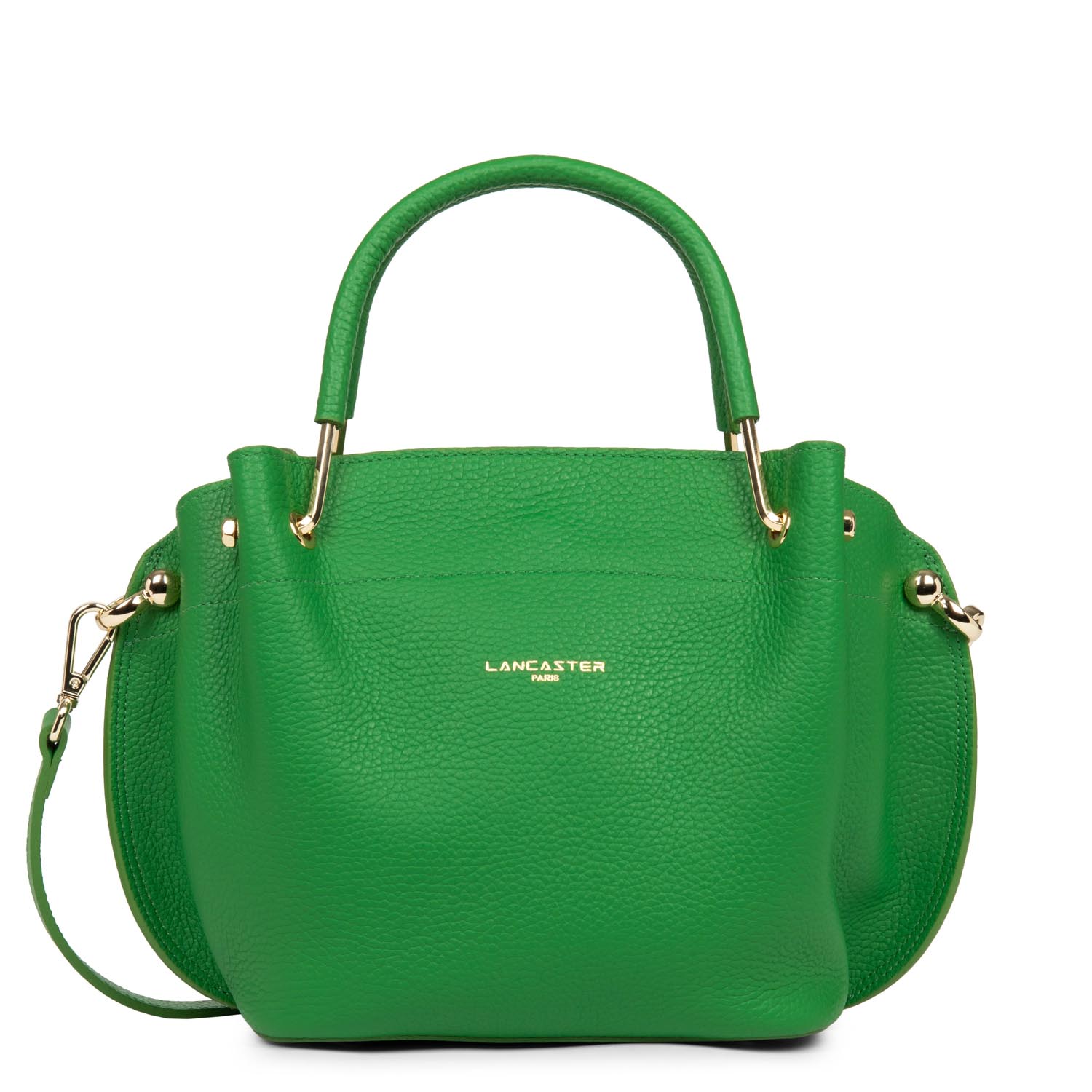 sac à main - foulonné double #couleur_gazon-in-or-ple