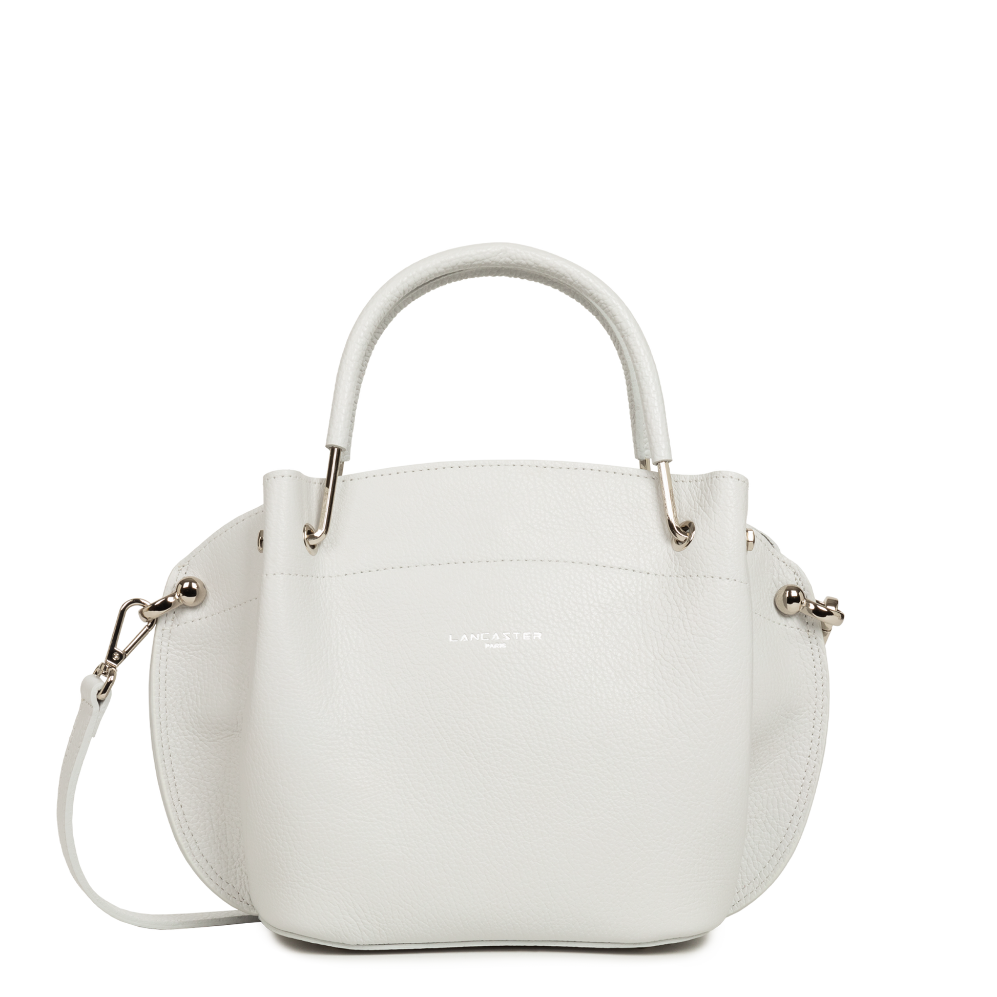 sac à main - foulonné double #couleur_gris-clair-in-argent