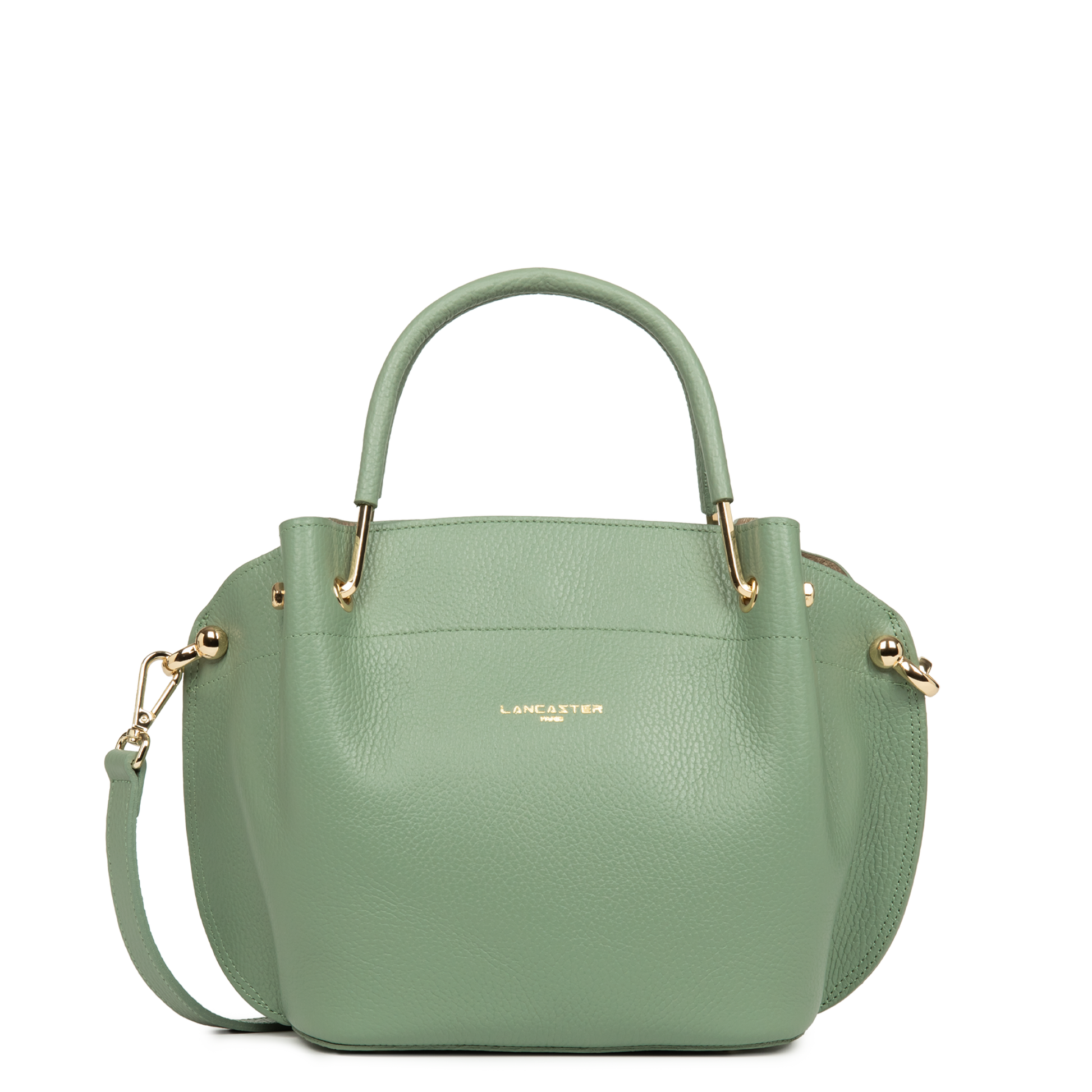 sac à main - foulonné double #couleur_jade-antic-in-or-ple