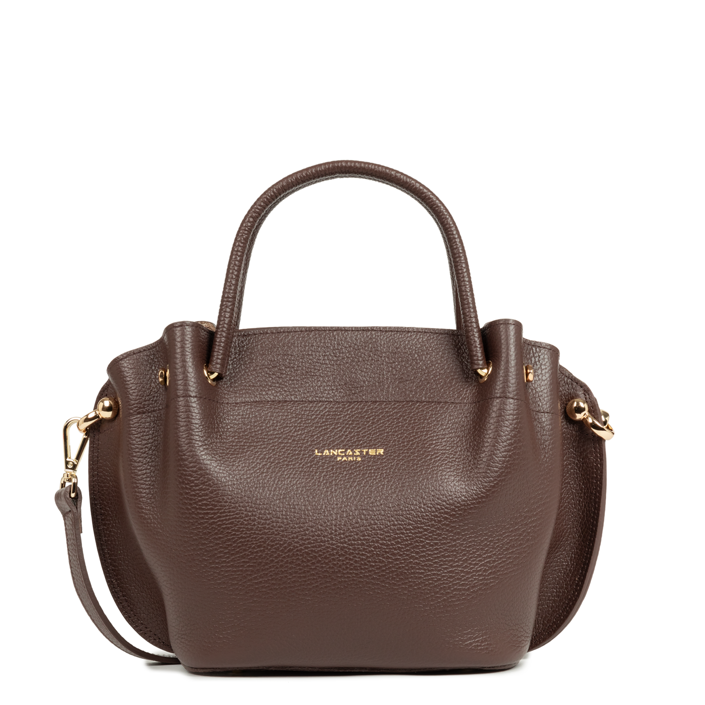 sac à main - foulonné double #couleur_marron-in-or-ple