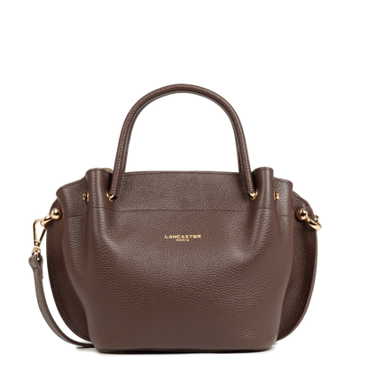 sac à main - foulonné double #couleur_marron-in-or-ple
