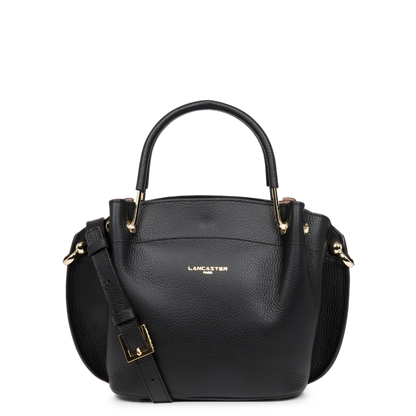 sac à main - foulonné double #couleur_noir-in-nude