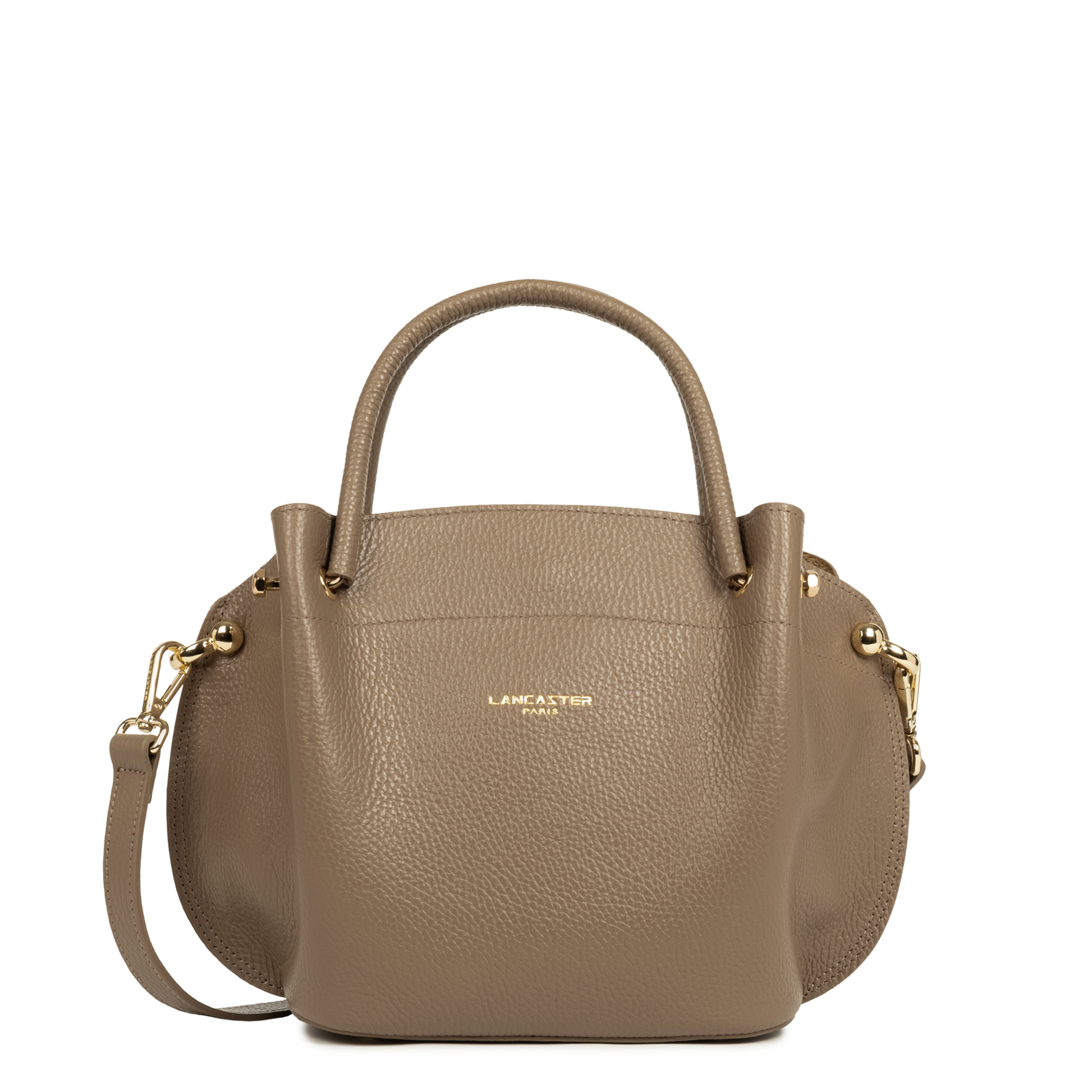 sac à main - foulonné double #couleur_taupe-in-or
