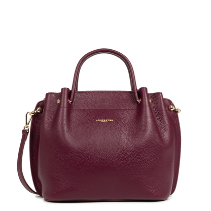 grand sac à main - foulonné double #couleur_bordeaux-in-or-ple