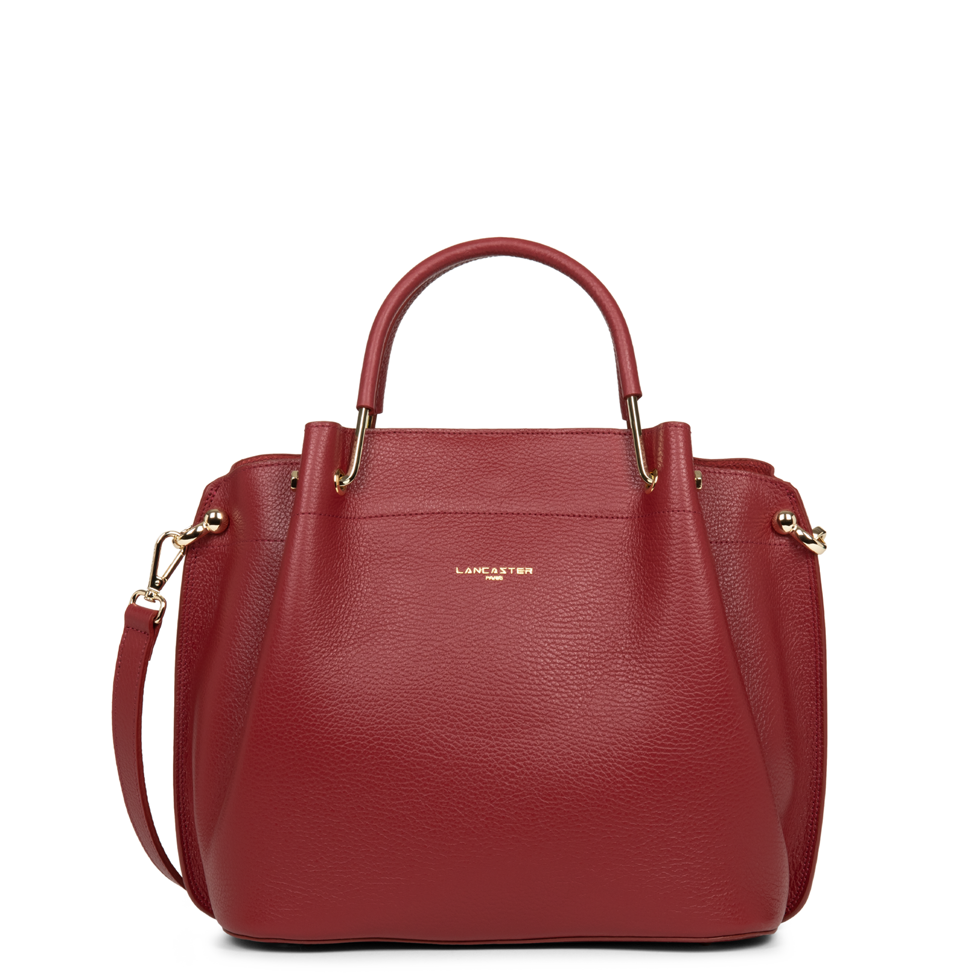 grand sac à main - foulonné double #couleur_carmin-in-blush