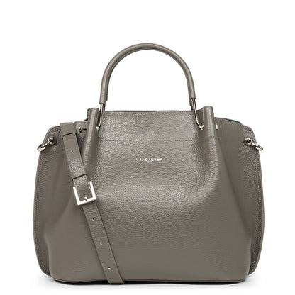 grand sac à main - foulonné double #couleur_gris-in-vert-paon