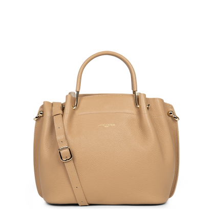 grand sac à main - foulonné double #couleur_naturel-in-beige